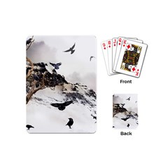 Birds Crows Black Ravens Wing Playing Cards (mini)  by Amaryn4rt