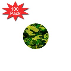 Marijuana Camouflage Cannabis Drug 1  Mini Buttons (100 Pack)  by Amaryn4rt