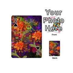 Abstract Flowers Floral Decorative Playing Cards 54 (mini)  by Nexatart