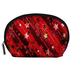 Advent Star Christmas Poinsettia Accessory Pouches (large)  by Nexatart