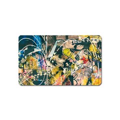 Art Graffiti Abstract Vintage Magnet (name Card) by Nexatart