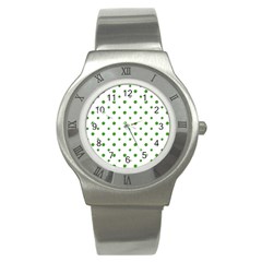 Saint Patrick Motif Pattern Stainless Steel Watch by dflcprints