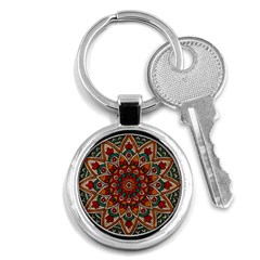 Background Metallizer Pattern Art Key Chains (round)  by Nexatart