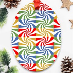 Candy Pattern  Ornament (oval) by Nexatart