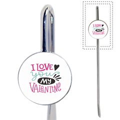 I Love You My Valentine (white) Our Two Hearts Pattern (white) Book Mark by FashionFling