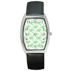 Saint Patrick Motif Pattern Barrel Style Metal Watch by dflcprints