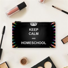 Keepcalmhomeschool Cosmetic Bag (small)  by athenastemple