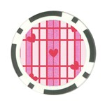 Fabric Magenta Texture Textile Love Hearth Poker Chip Card Guard (10 pack) Front