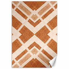 Fabric Textile Tan Beige Geometric Canvas 12  X 18   by Nexatart