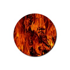 Fire Easter Easter Fire Flame Rubber Round Coaster (4 Pack)  by Nexatart