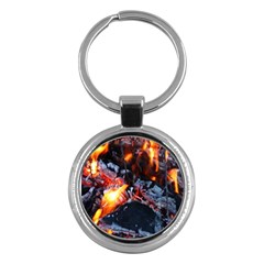 Fire Embers Flame Heat Flames Hot Key Chains (round)  by Nexatart