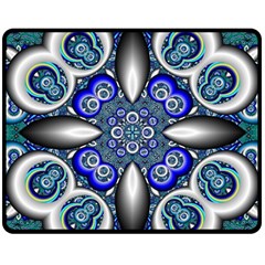 Fractal Cathedral Pattern Mosaic Fleece Blanket (medium)  by Nexatart