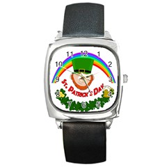 St  Patrick Square Metal Watch by Valentinaart