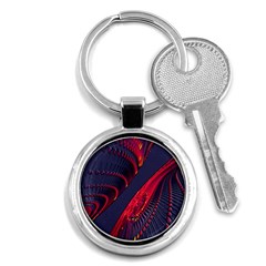 Fractal Fractal Art Digital Art Key Chains (round)  by Nexatart