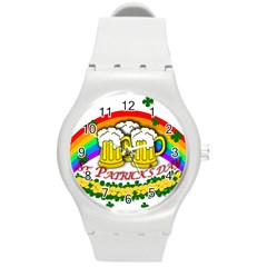 Beer Round Plastic Sport Watch (m) by Valentinaart