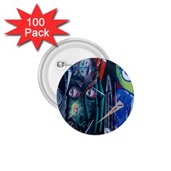 Graffiti Art Urban Design Paint 1 75  Buttons (100 Pack)  by Nexatart