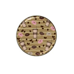 Coffee And Donuts  Hat Clip Ball Marker by Valentinaart