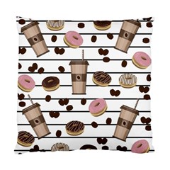 Donuts And Coffee Pattern Standard Cushion Case (one Side) by Valentinaart