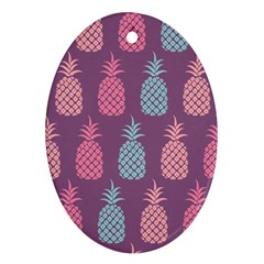 Pineapple Pattern  Ornament (oval) by Nexatart