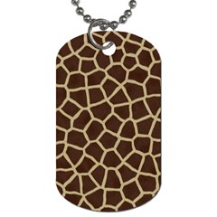 Giraffe Animal Print Skin Fur Dog Tag (two Sides) by Amaryn4rt