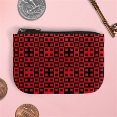 Abstract Background Red Black Mini Coin Purses by Amaryn4rt