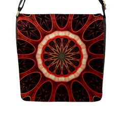 Circle Pattern Flap Messenger Bag (l)  by Amaryn4rt