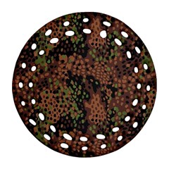 Digital Camouflage Round Filigree Ornament (two Sides) by Amaryn4rt