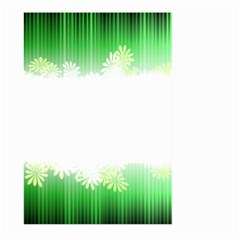 Green Floral Stripe Background Large Garden Flag (two Sides) by Simbadda