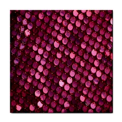 Red Circular Pattern Background Tile Coasters by Simbadda