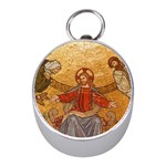 Gold Jesus Mini Silver Compasses Front