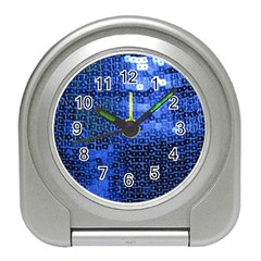 Blue Sequins Travel Alarm Clocks by boho