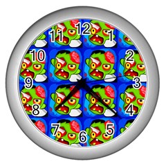 Zombies Wall Clocks (silver)  by boho