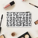 Anchor Puzzle Booklet Pages All Black Cosmetic Bag (Small)  Back