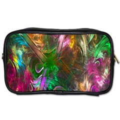 Fractal Texture Abstract Messy Light Color Swirl Bright Toiletries Bags by Simbadda