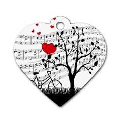 Love Song Dog Tag Heart (one Side) by Valentinaart