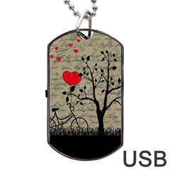 Love Letter Dog Tag Usb Flash (one Side) by Valentinaart