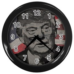 Trump Wall Clocks (black) by Valentinaart