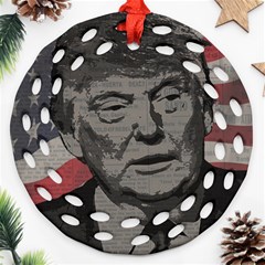 Trump Ornament (round Filigree) by Valentinaart