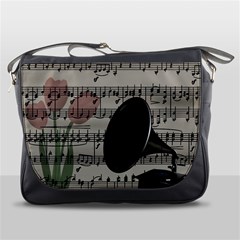 Vintage Music Design Messenger Bags by Valentinaart