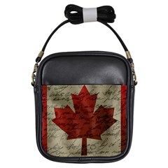 Canada Flag Girls Sling Bags by Valentinaart