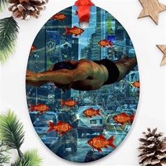 Urban Swimmers   Ornament (oval) by Valentinaart