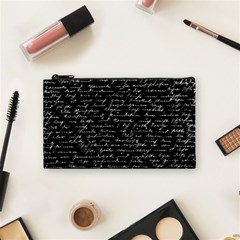 Handwriting  Cosmetic Bag (small)  by Valentinaart