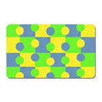 Abric Cotton Bright Blue Lime Magnet (Rectangular) Front