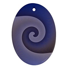 Logo Wave Design Abstract Oval Ornament (two Sides) by Simbadda