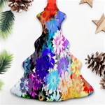 Flowers Colorful Drawing Oil Christmas Tree Ornament (Two Sides) Back