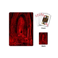 Tunnel Red Black Light Playing Cards (mini)  by Simbadda