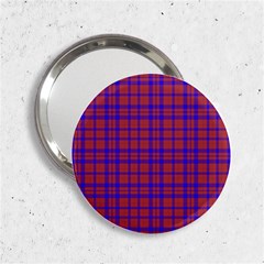 Pattern Plaid Geometric Red Blue 2 25  Handbag Mirrors by Simbadda