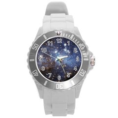 Large Magellanic Cloud Round Plastic Sport Watch (l) by SpaceShop