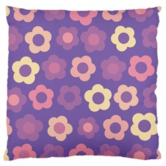 Floral Pattern Large Cushion Case (two Sides) by Valentinaart