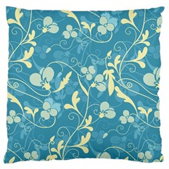 Floral Pattern Large Cushion Case (two Sides) by Valentinaart